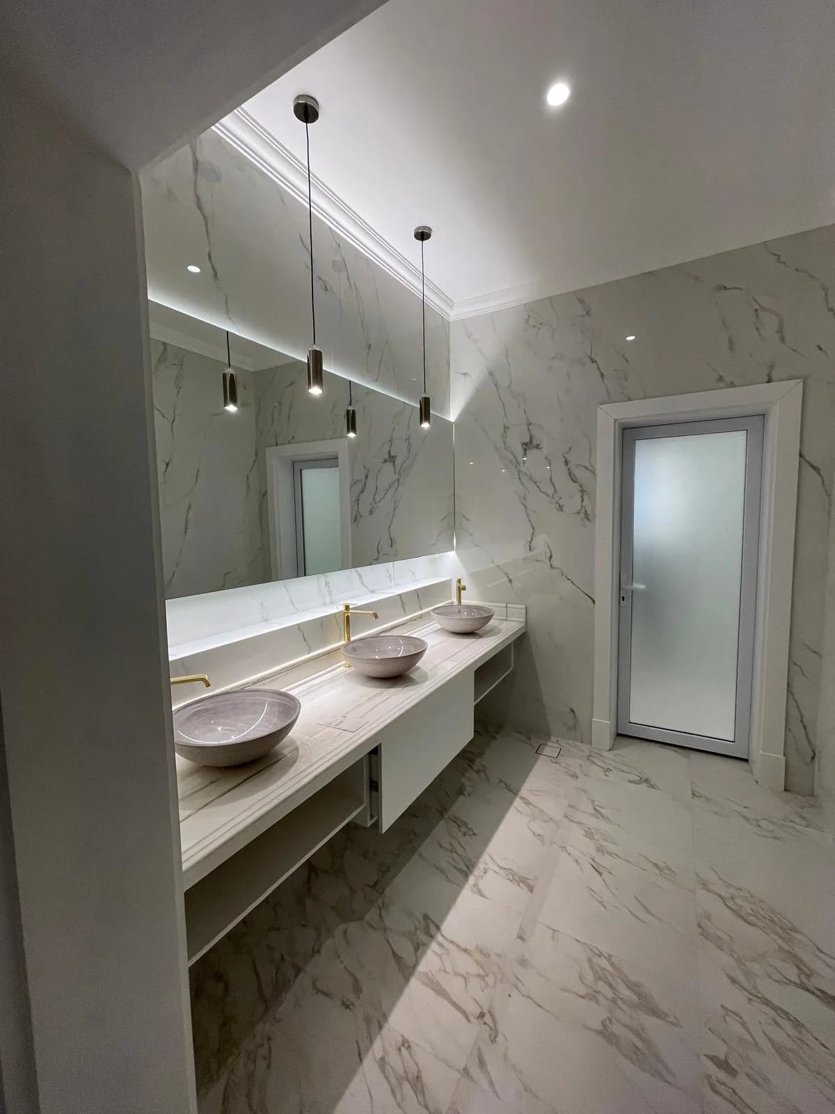 Rawdat Al Hamama Villa interior design project - Carpentry Works, Marble Works, Porcelain Installation, Electrical Works, Plumbing Works