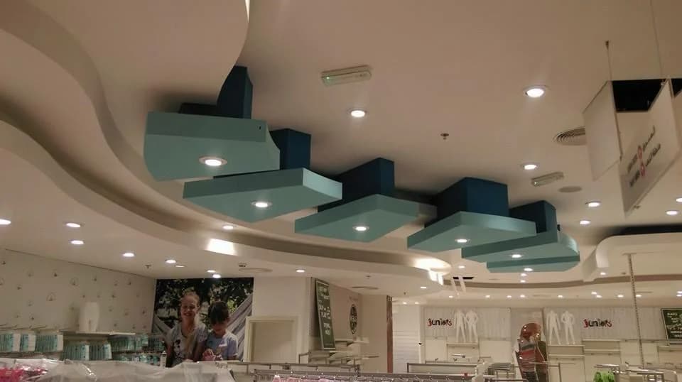 Center Point interior design project - Gypsum Board Works, Hanging Ceiling, Painting Works