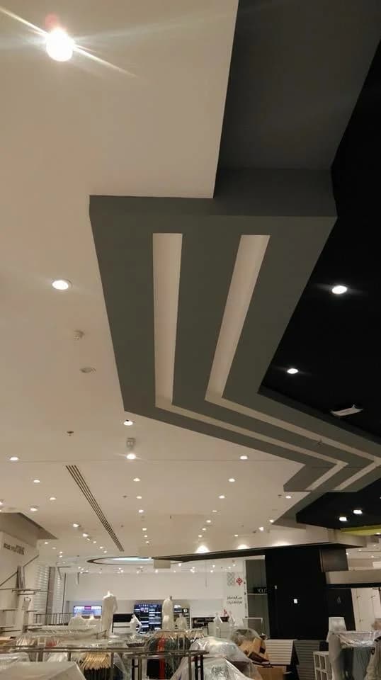Center Point interior design project - Gypsum Board Works, Hanging Ceiling, Painting Works